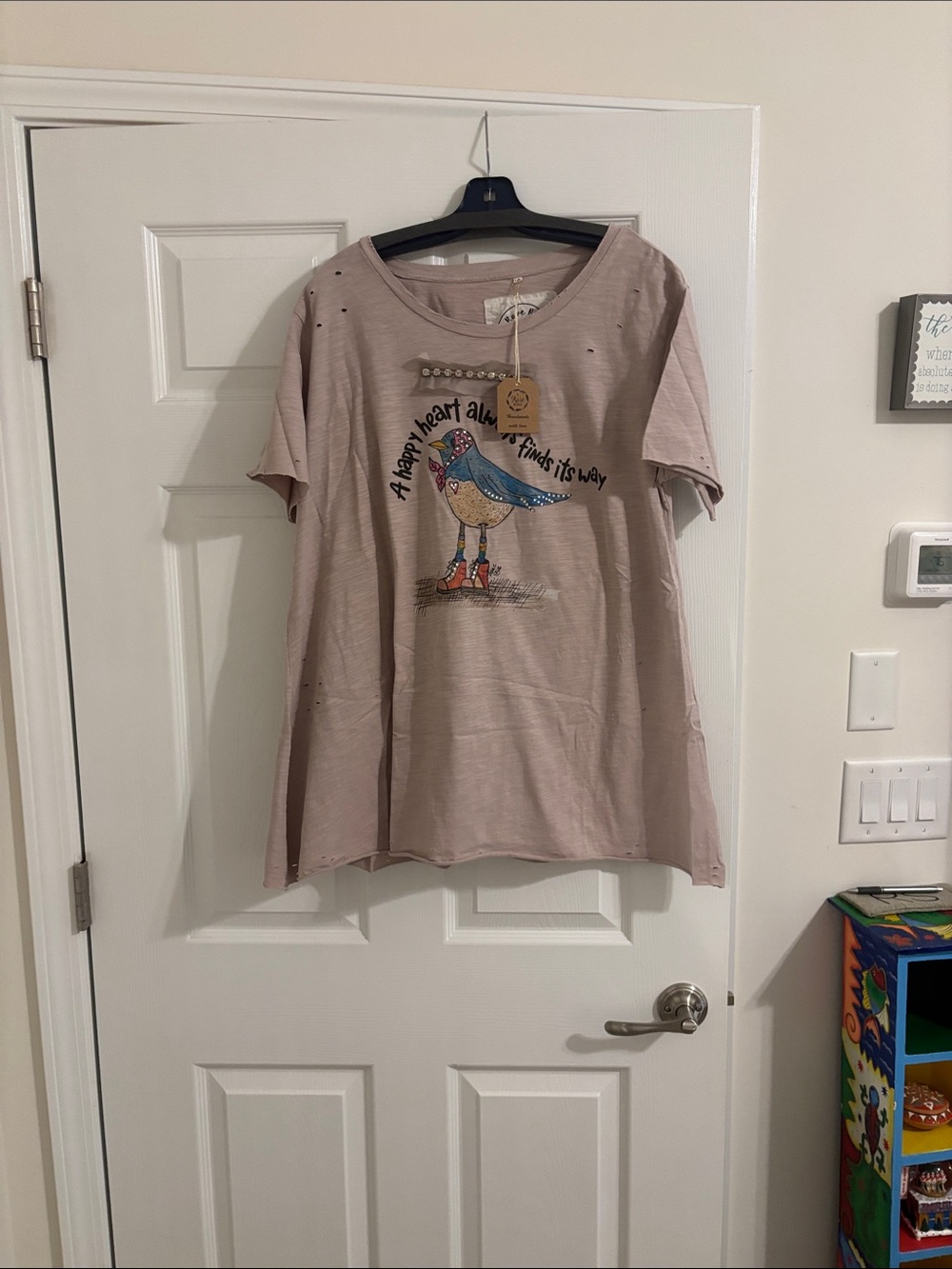 Graphic Bird Tee in Dusty Mauve by A Rare Bird